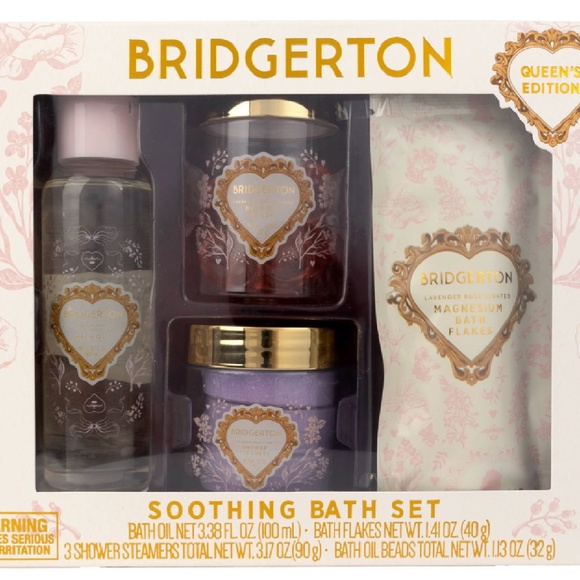 Bridgerton Soothing Bath Set Queens Edition - Flakes Oil Beads Steamers SEALED - Picture 3 of 6